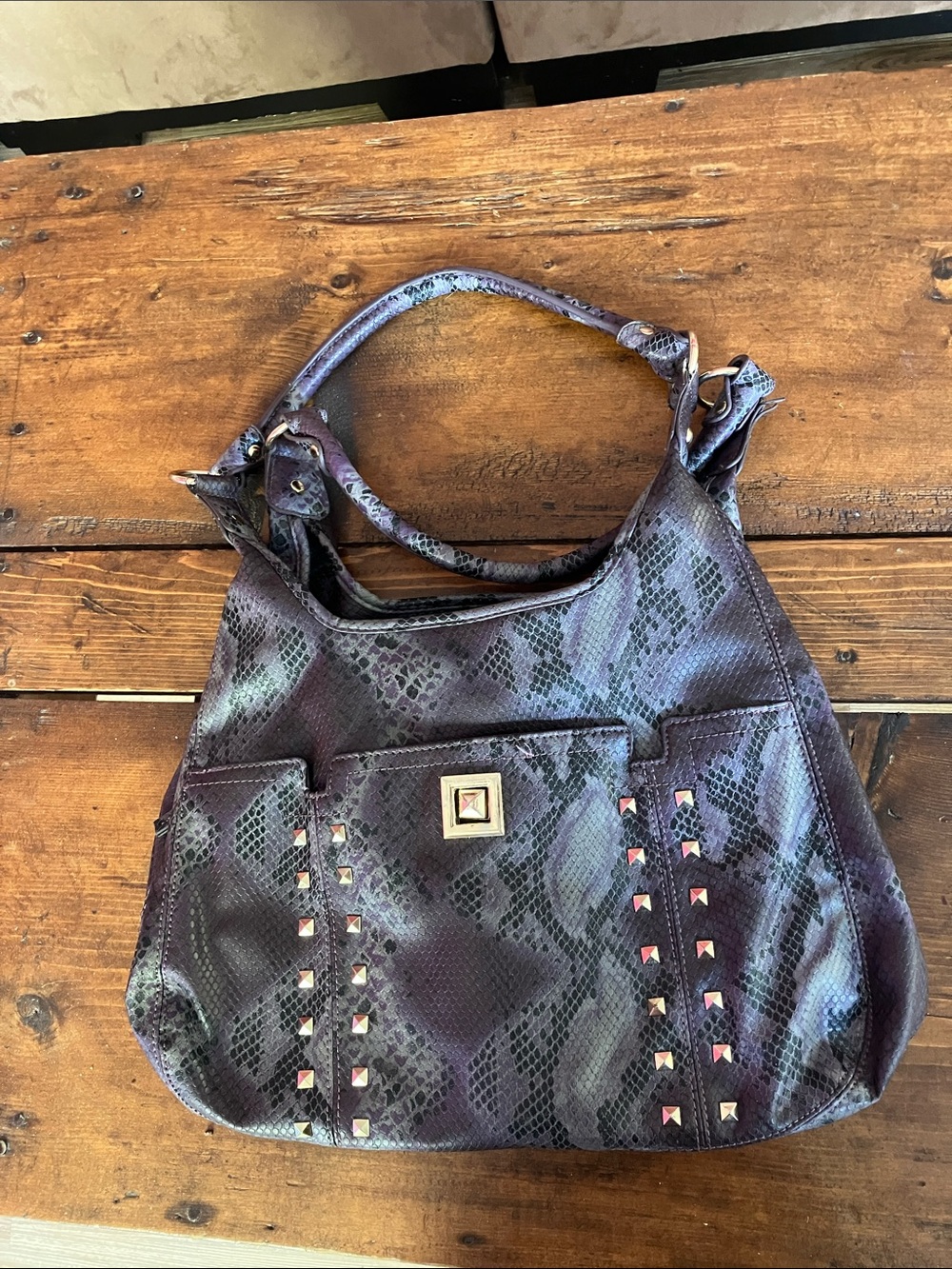 Funky faux snake skin Fiorelli hand bag